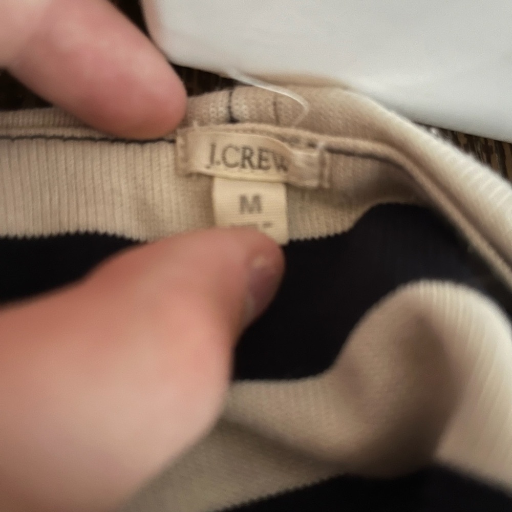 J. Crew Factory Double Breasted Striped Button Jacket - Picture 6 of 7
